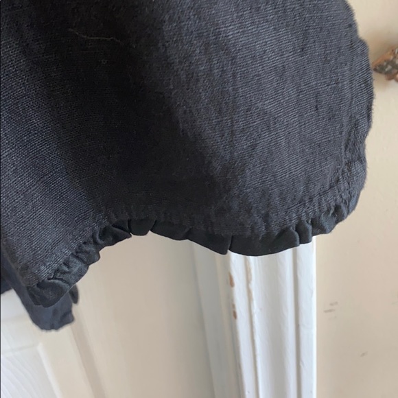 Subtle Tones black linen button down top - Picture 3 of 5